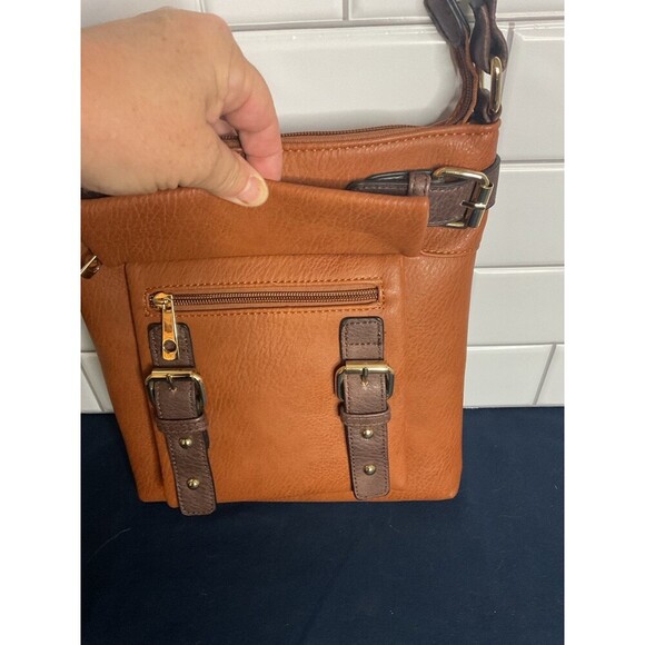 Jesse James Ladies Concealed Carry Purse Brown Leather - Picture 4 of 8